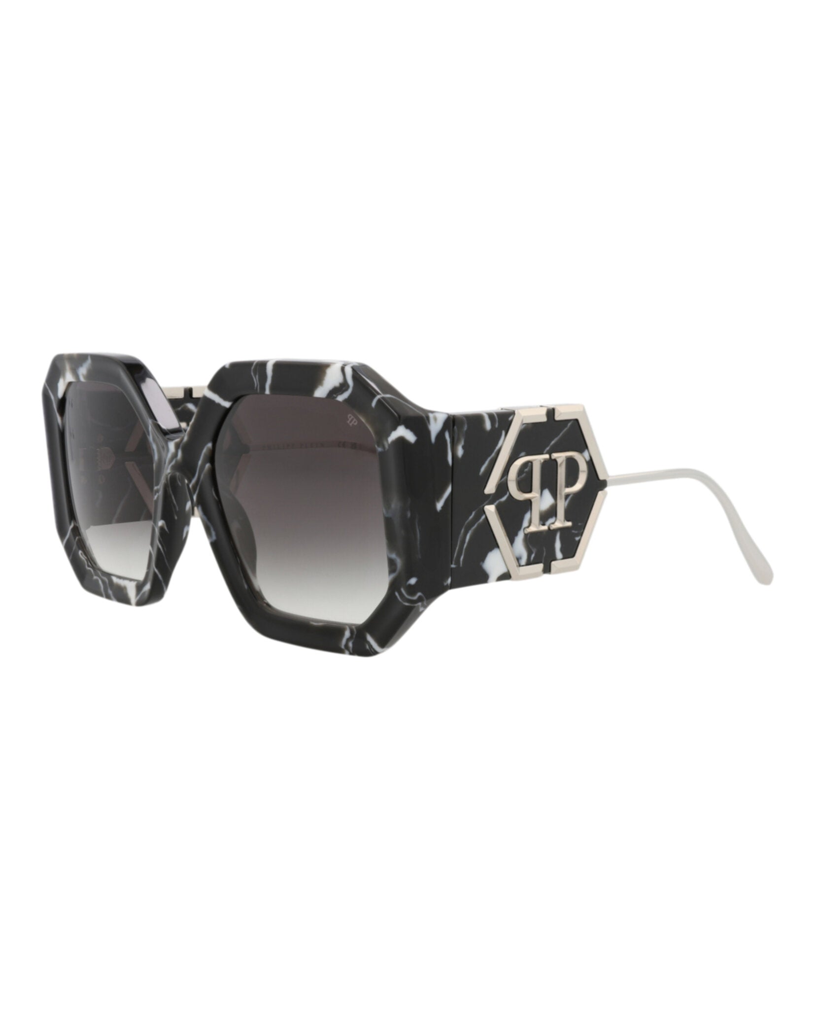 Philipp Plein Womens Square/Rectangle Havana Havana Smoke Fashion Designer Eyewear