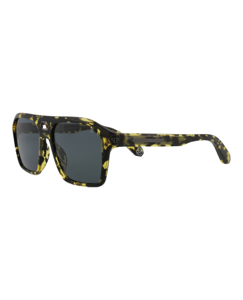 Philipp Plein Mens Aviator Havana Havana Smoke Fashion Designer Eyewear
