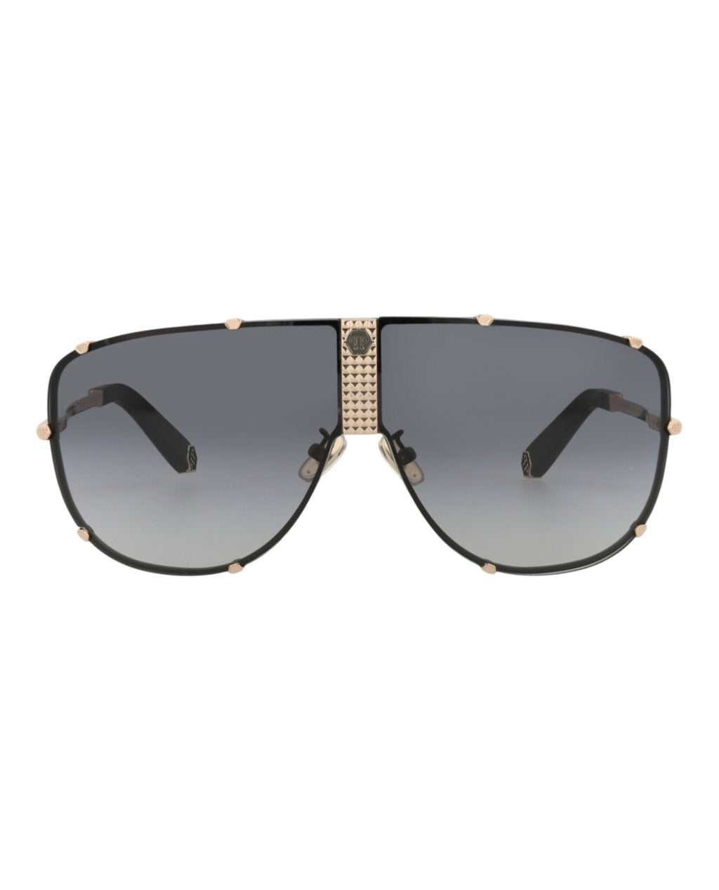 Philipp Plein Mens Aviator Gold Gold Smoke Fashion Designer Eyewear