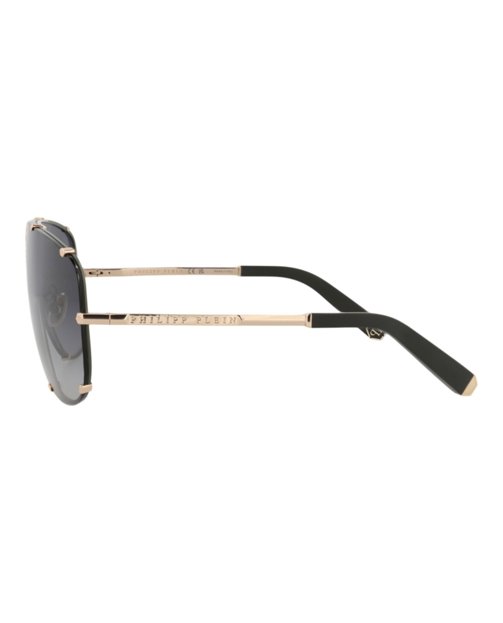 Philipp Plein Mens Aviator Gold Gold Smoke Fashion Designer Eyewear