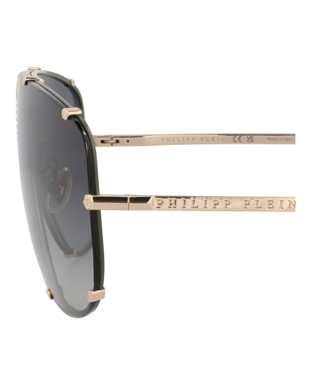 Philipp Plein Mens Aviator Gold Gold Smoke Fashion Designer Eyewear