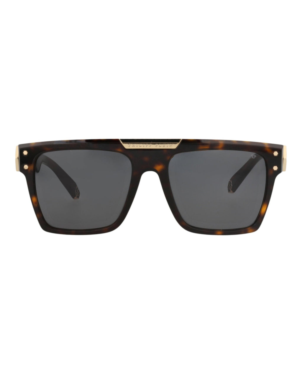 Philipp Plein Unisex Square/Rectangle Havana Havana Smoke Fashion Designer Eyewear