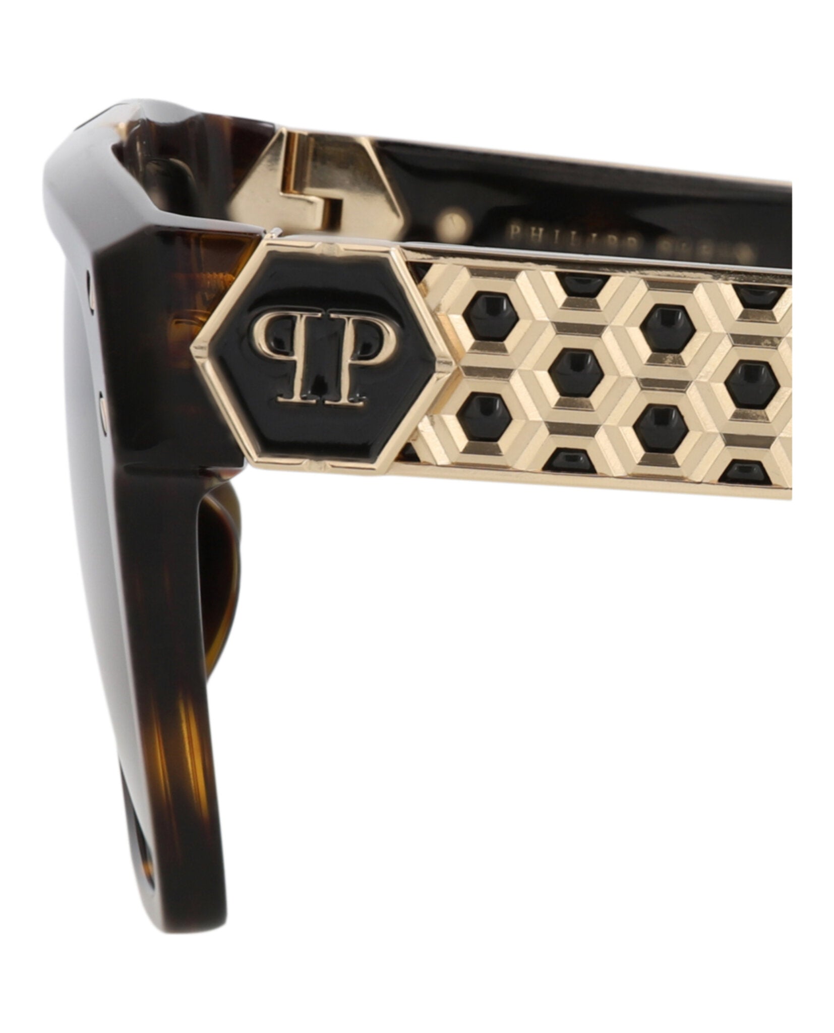 Philipp Plein Unisex Square/Rectangle Havana Havana Smoke Fashion Designer Eyewear