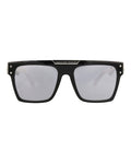 Philipp Plein Unisex Square/Rectangle Black Black Silver Fashion Designer Eyewear