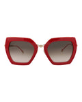 Philipp Plein Womens Cat Eye Red Gold Brown Fashion Designer Eyewear