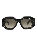 Philipp Plein Womens Square/Rectangle Black Black Green Fashion Designer Eyewear