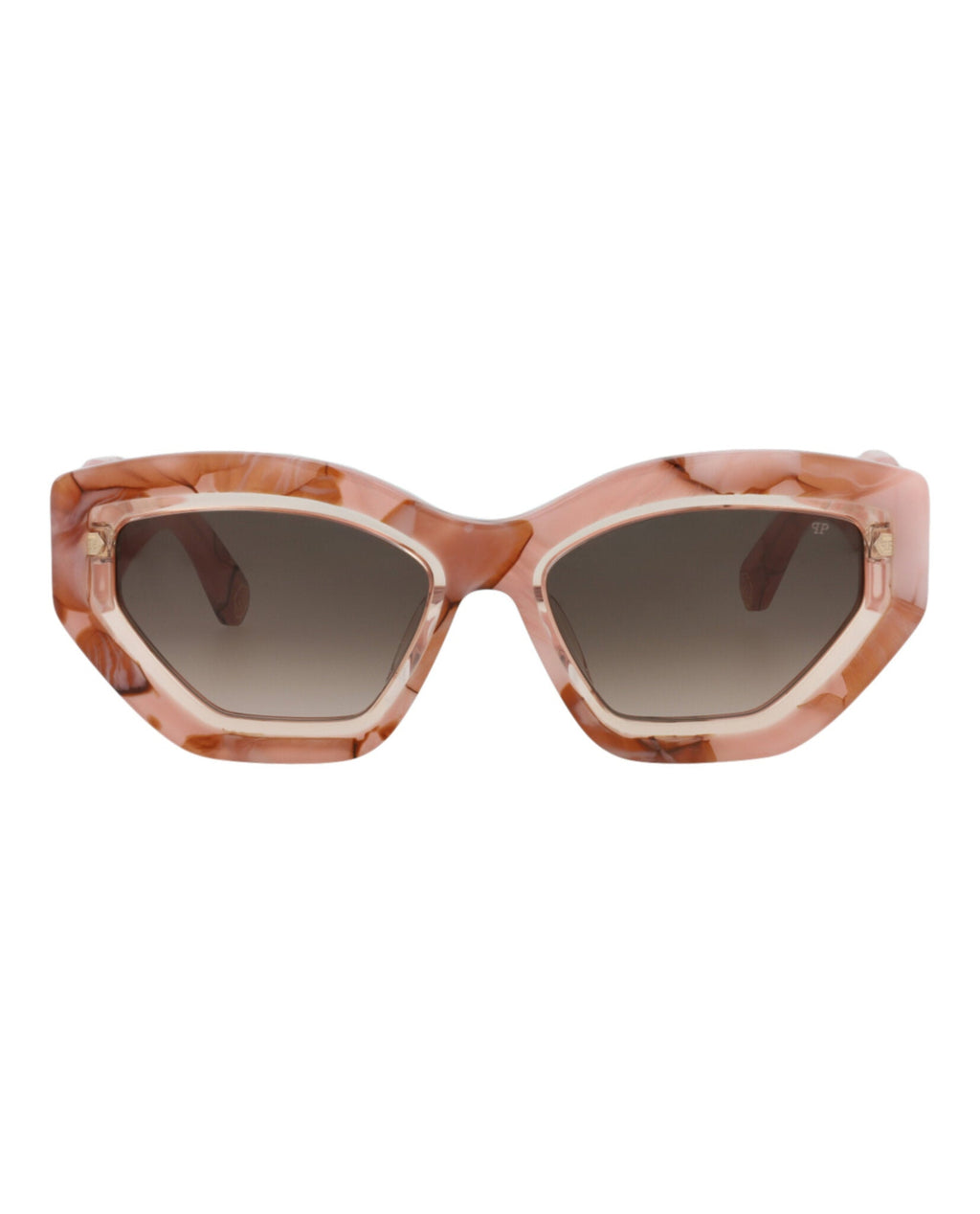 Philipp Plein Womens Cat Eye Pink Pink Brown Fashion Designer Eyewear