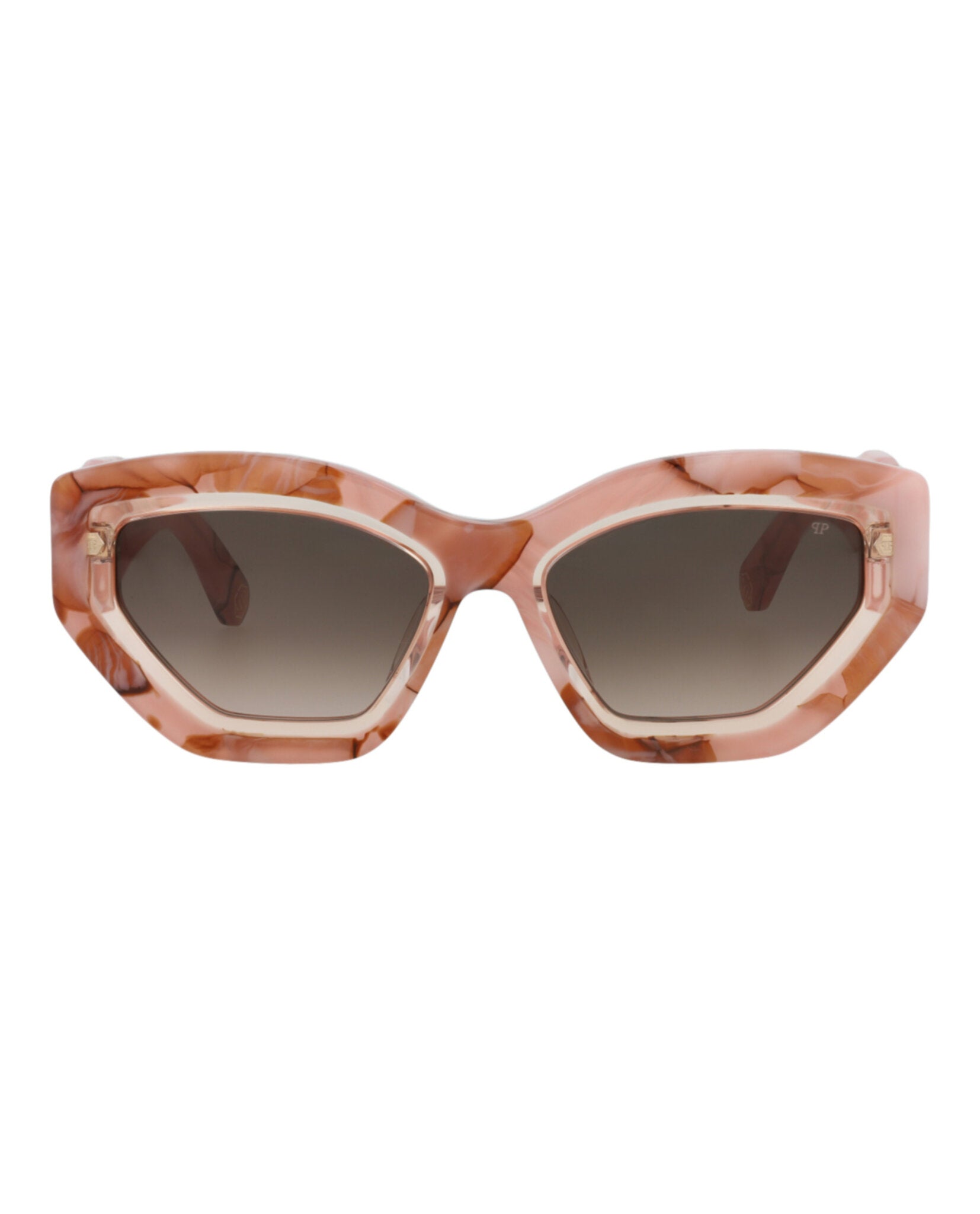 Philipp Plein Womens Cat Eye Pink Pink Brown Fashion Designer Eyewear