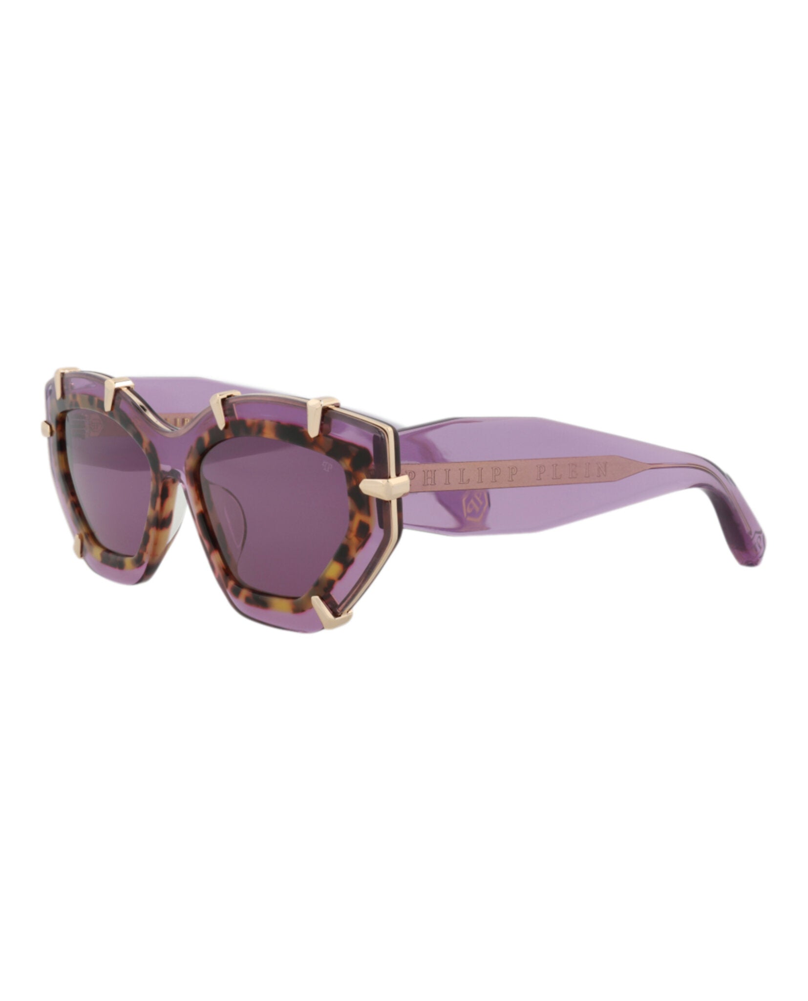 Philipp Plein Womens Cat Eye Lilac Lilac Lilac Fashion Designer Eyewear