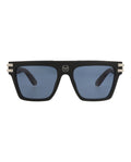 Philipp Plein Unisex Aviator Black Black Blue Fashion Designer Eyewear