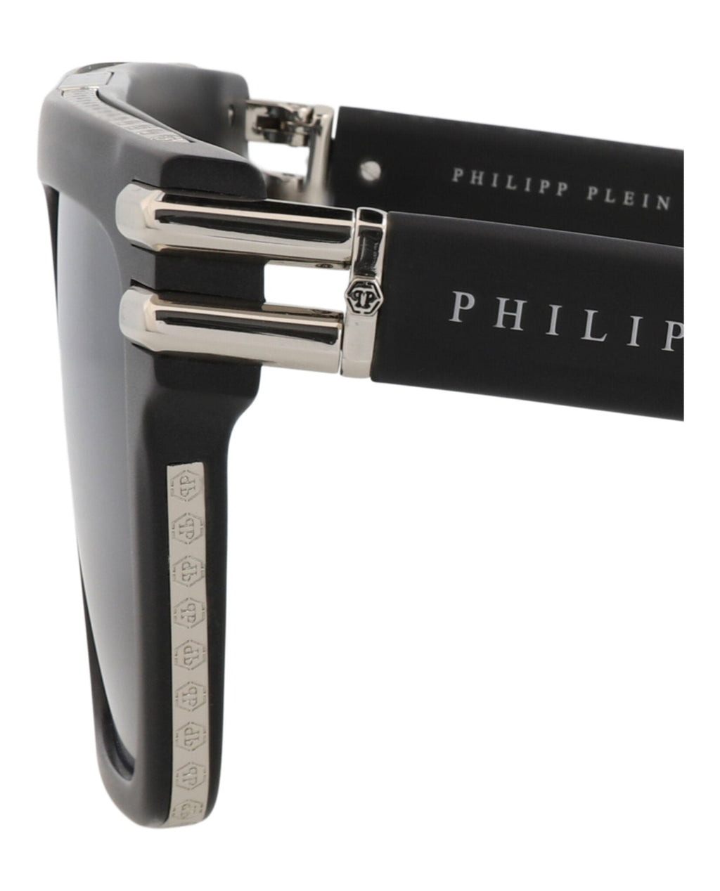 Philipp Plein Unisex Aviator Black Black Blue Fashion Designer Eyewear