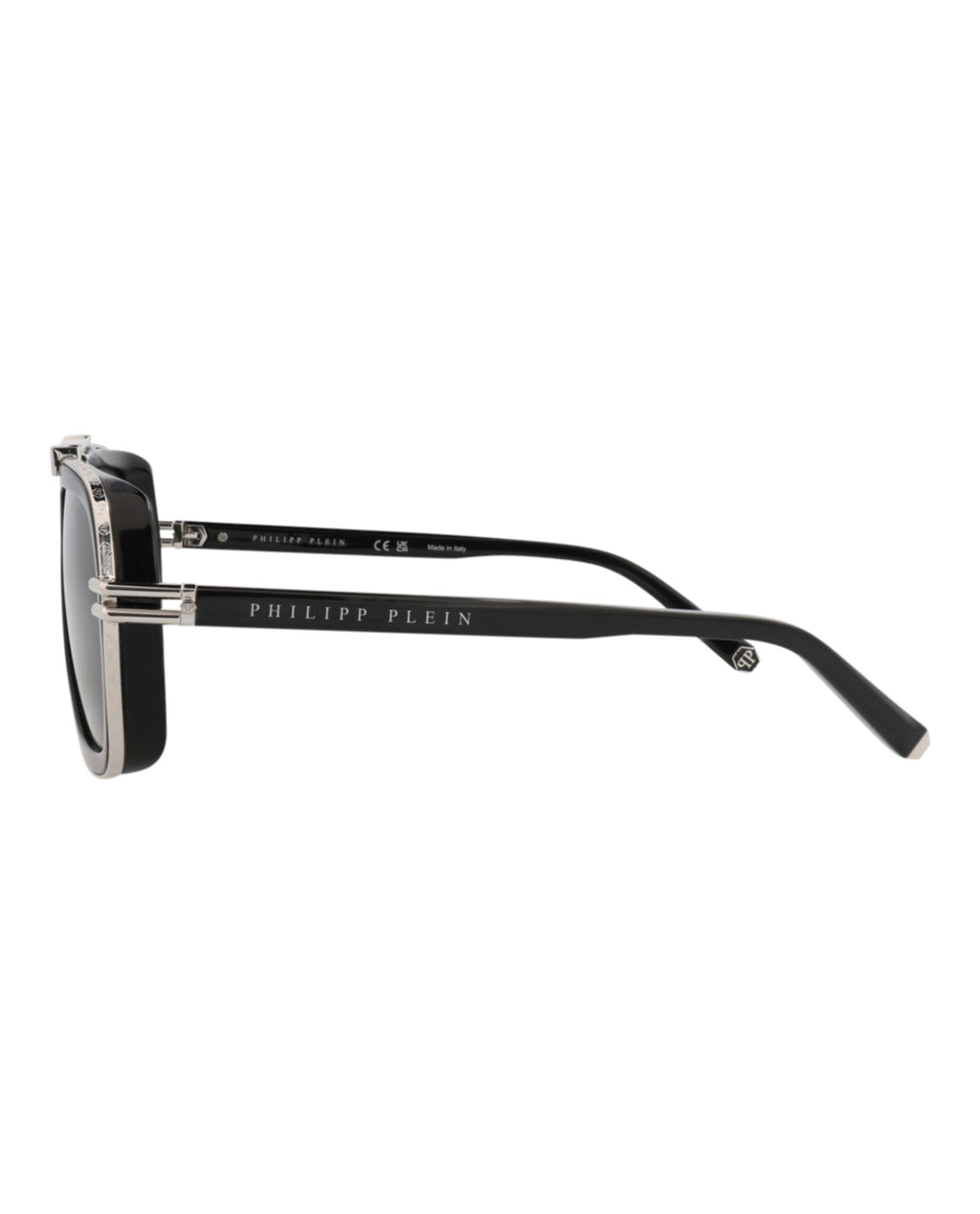 Philipp Plein Mens Aviator Black Black Smoke Fashion Designer Eyewear