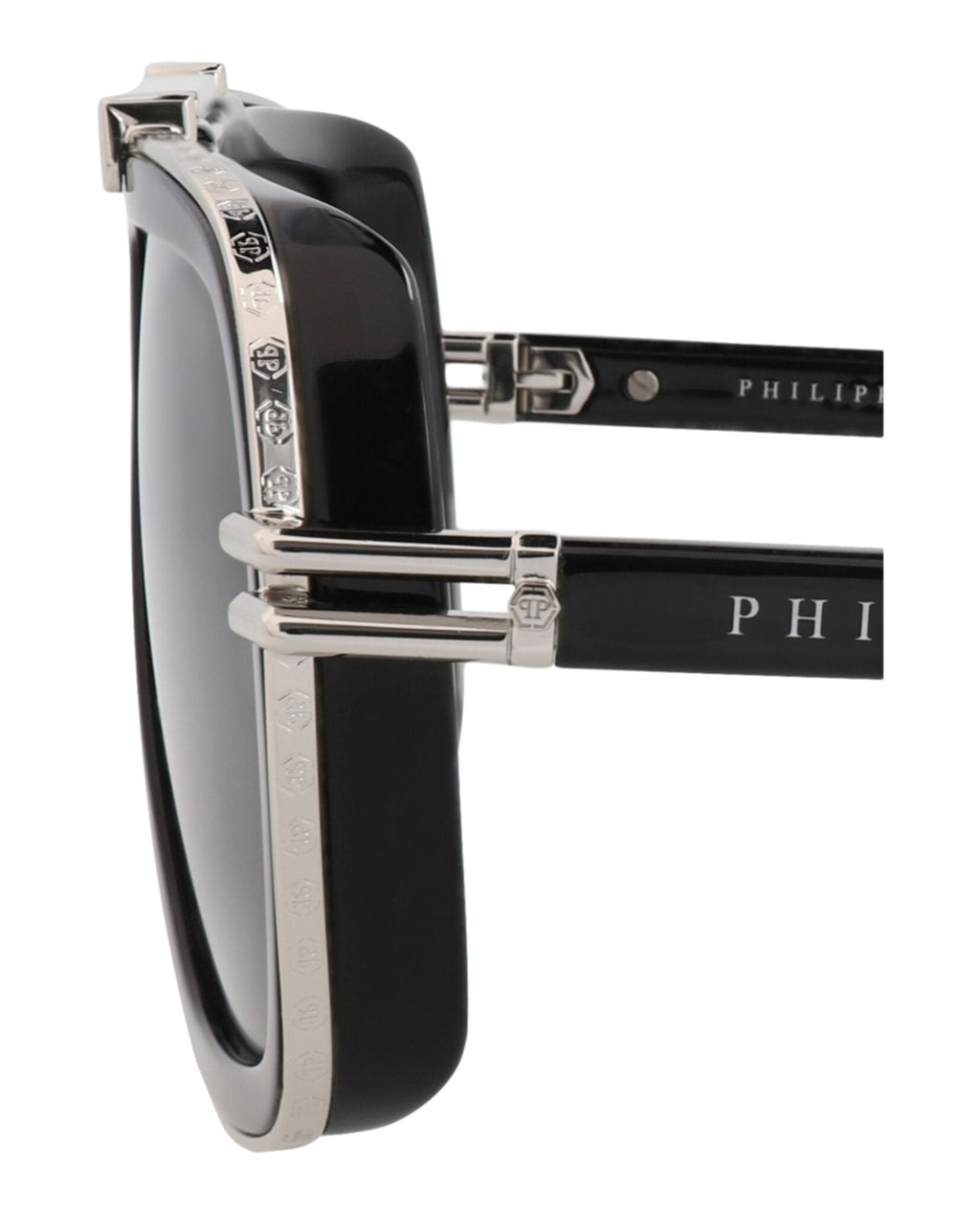 Philipp Plein Mens Aviator Black Black Smoke Fashion Designer Eyewear