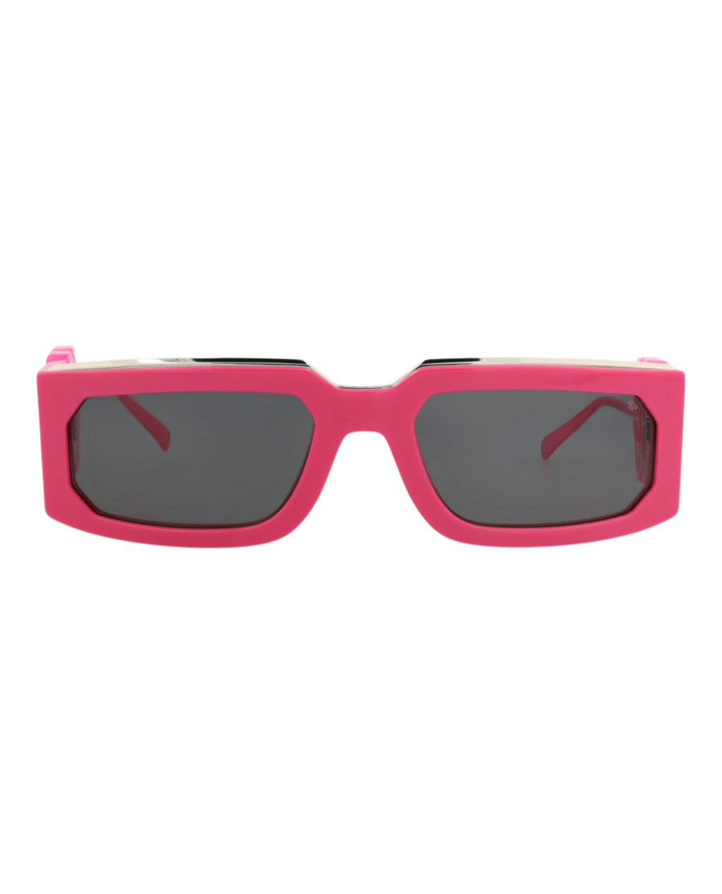 Philipp Plein Unisex Square/Rectangle Fuchsia Fuchsia Smoke Fashion Designer Eyewear