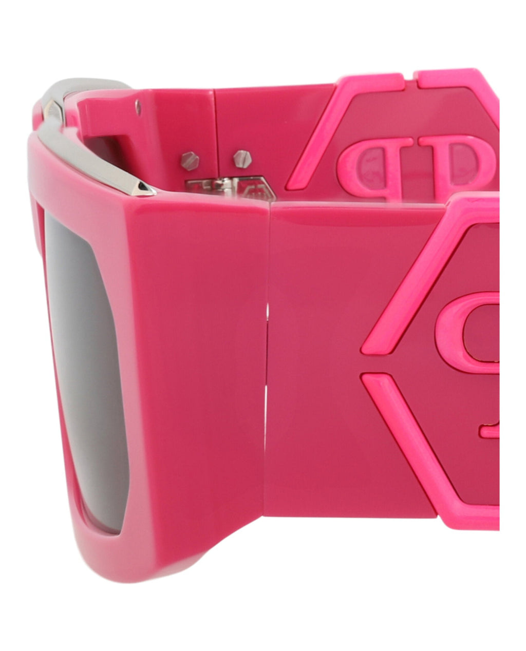 Philipp Plein Unisex Square/Rectangle Fuchsia Fuchsia Smoke Fashion Designer Eyewear