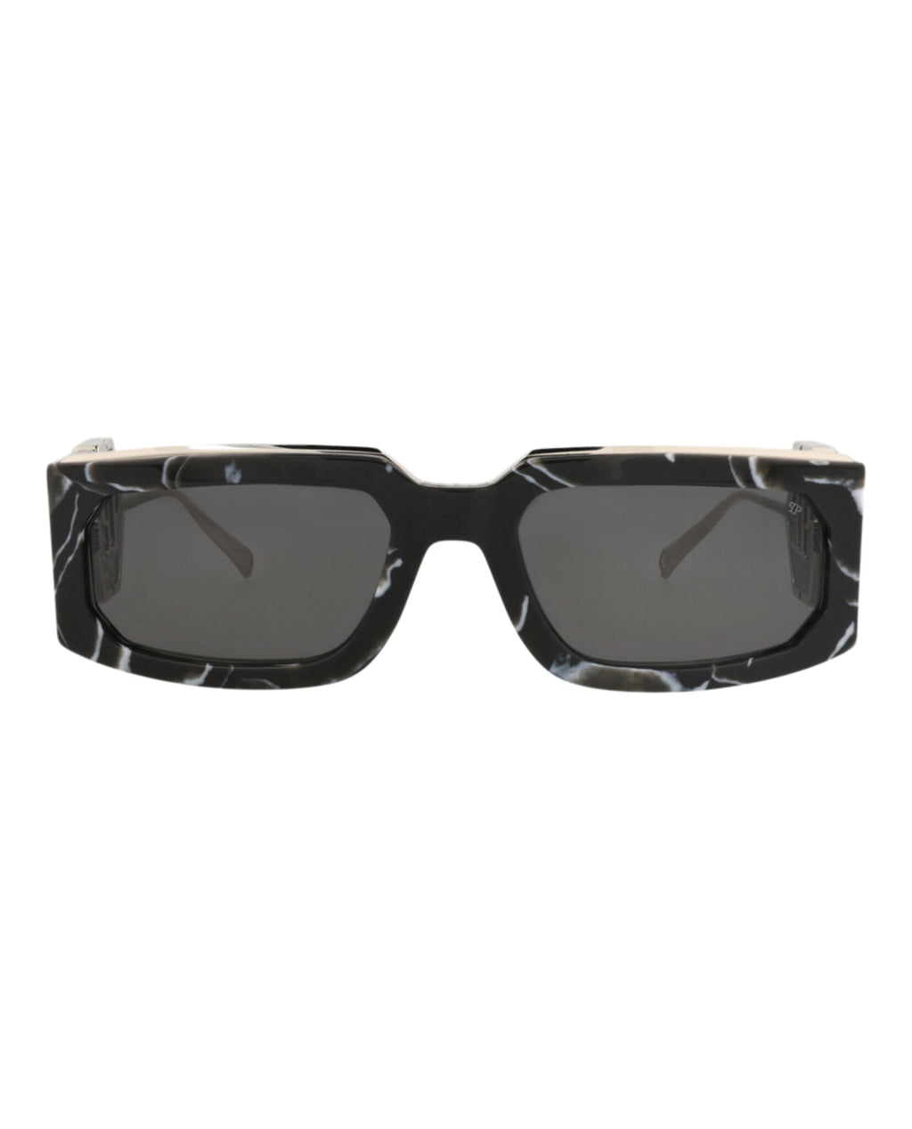 Philipp Plein Unisex Square/Rectangle Black Black Smoke Fashion Designer Eyewear