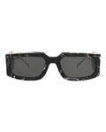 Philipp Plein Unisex Square/Rectangle Black Black Smoke Fashion Designer Eyewear
