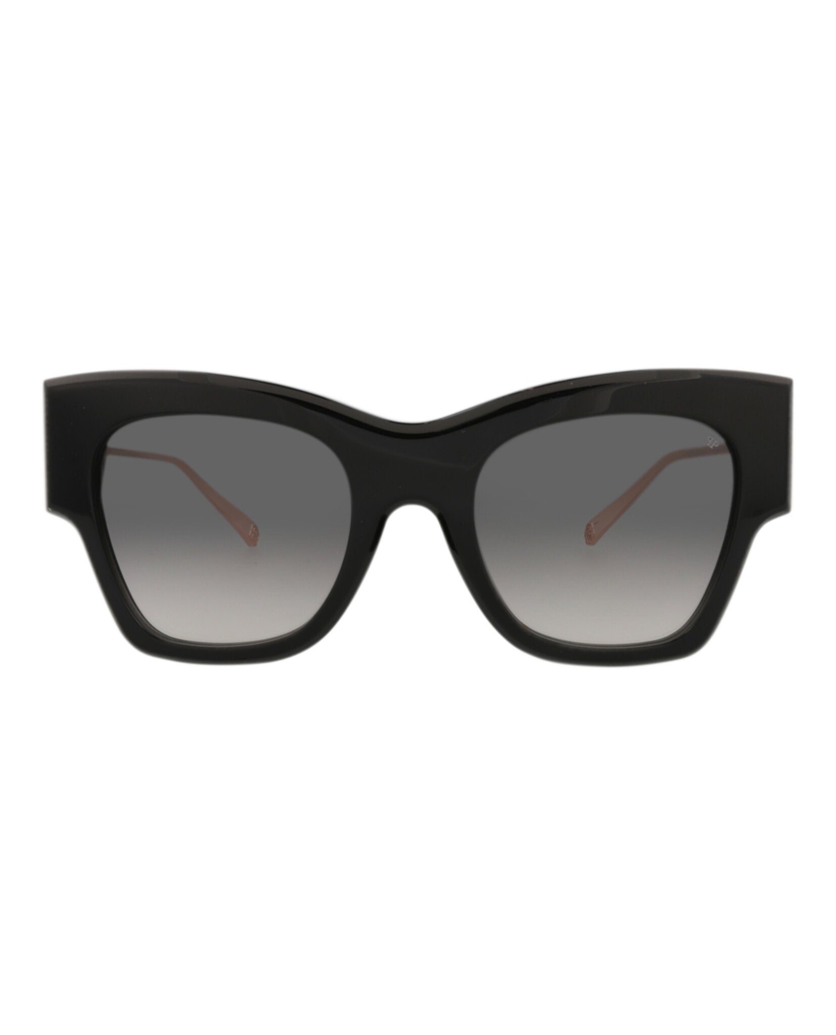 Philipp Plein Womens Cat Eye Black Black Smoke Fashion Designer Eyewear