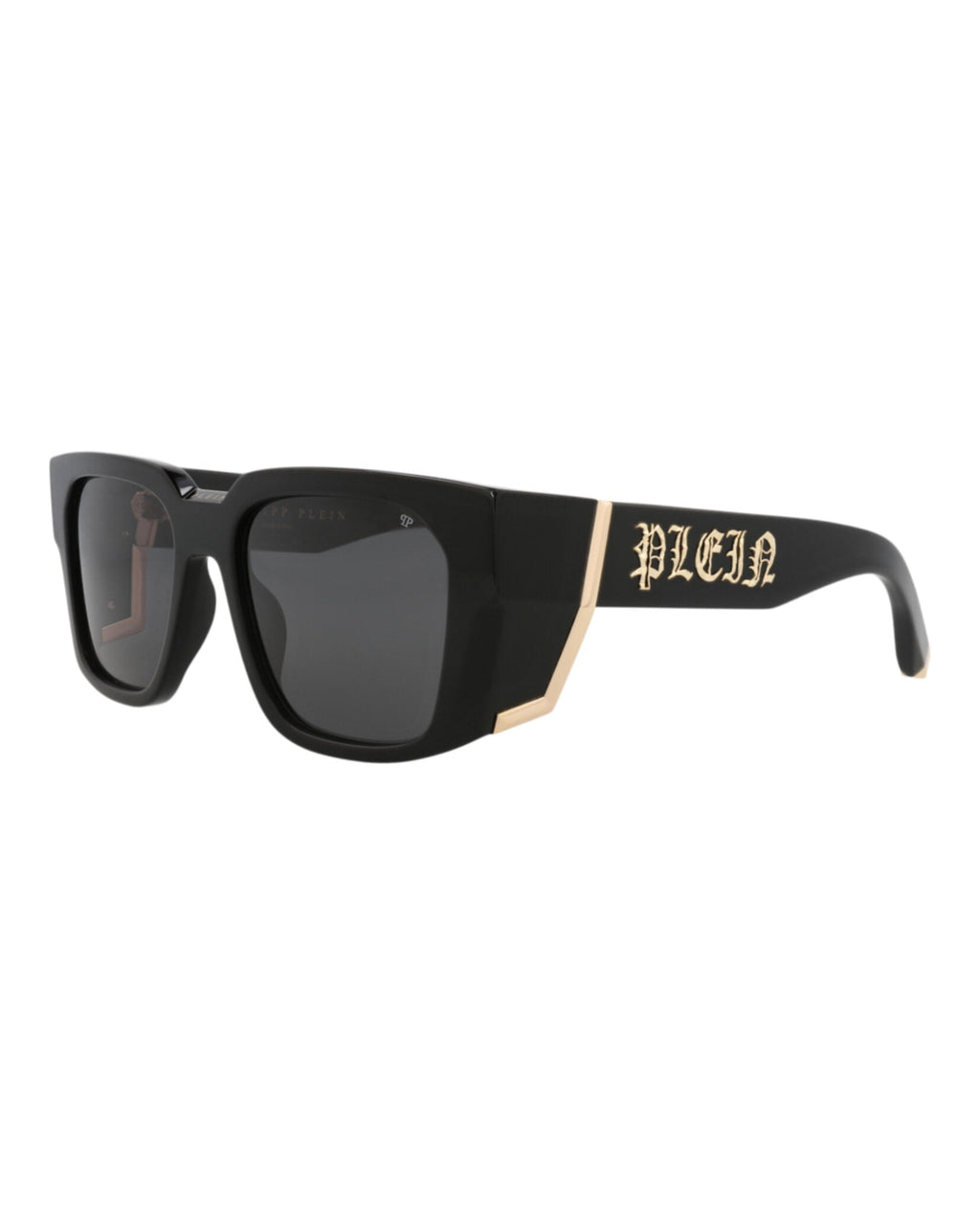 Philipp Plein Mens Square/Rectangle Black Black Smoke Fashion Designer Eyewear