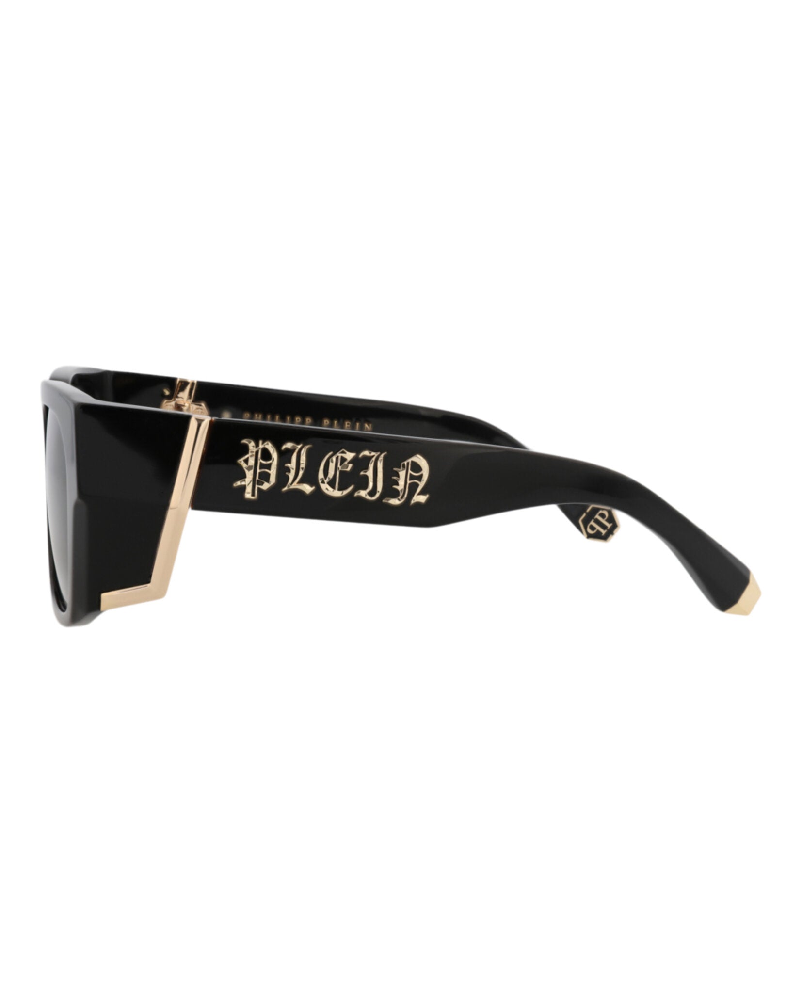 Philipp Plein Mens Square/Rectangle Black Black Smoke Fashion Designer Eyewear