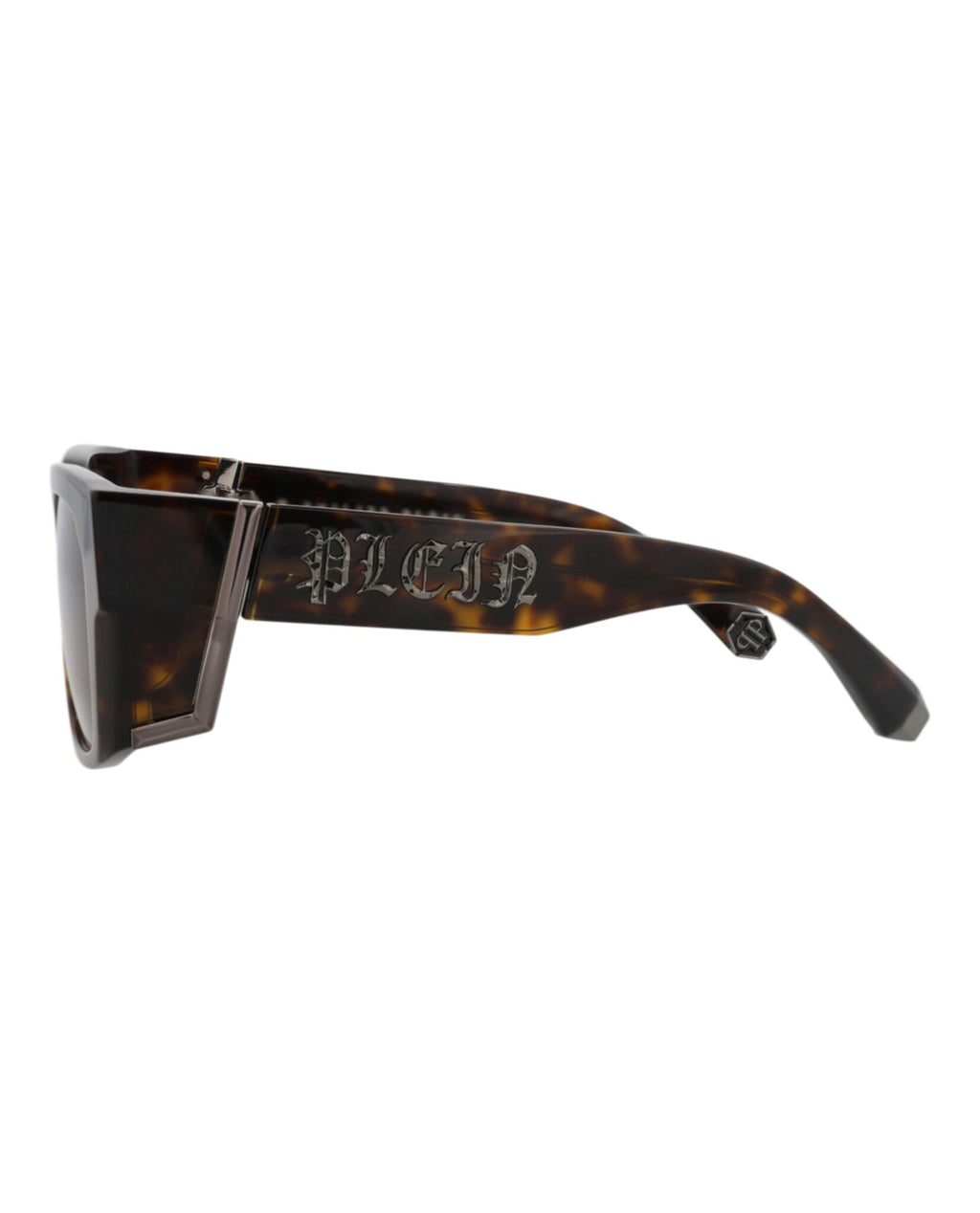 Philipp Plein Mens Square/Rectangle Havana Havana Grey Fashion Designer Eyewear