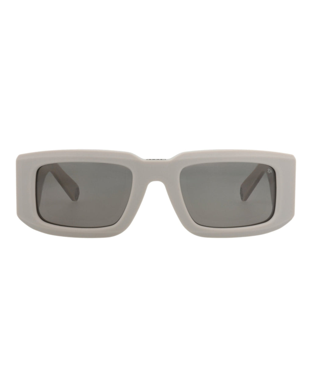 Philipp Plein Mens Square/Rectangle Grey Grey Brown Fashion Designer Eyewear