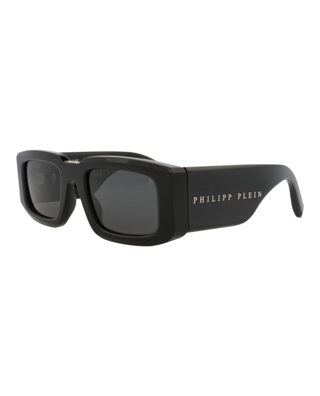 Philipp Plein Mens Square/Rectangle Black Black Smoke Fashion Designer Eyewear