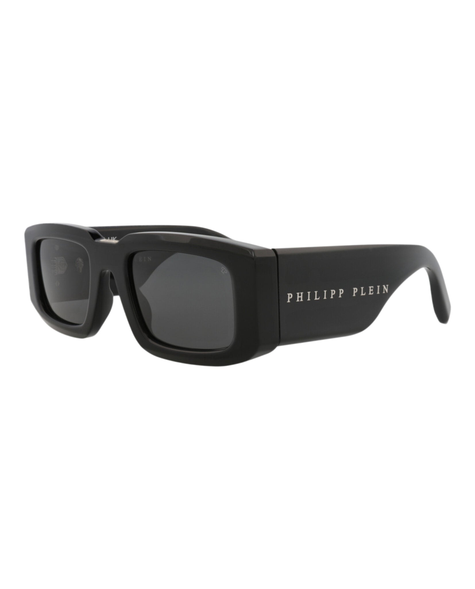 Philipp Plein Mens Square/Rectangle Black Black Smoke Fashion Designer Eyewear