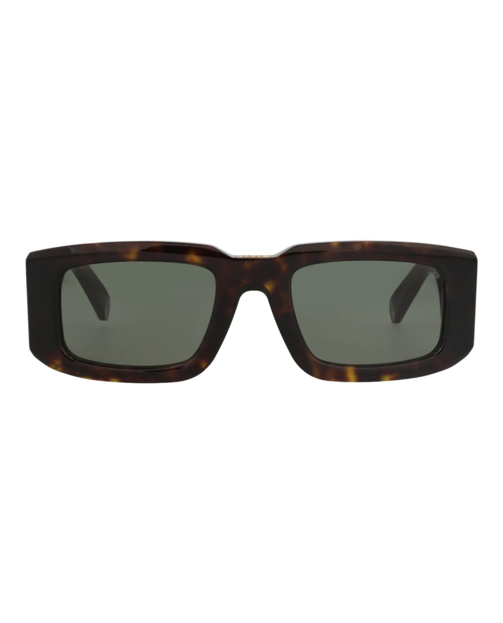 Philipp Plein Mens Square/Rectangle Havana Havana Green Fashion Designer Eyewear