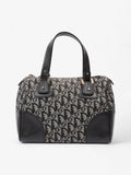 Christian Dior Boston Black Diorissimo Canvas Small