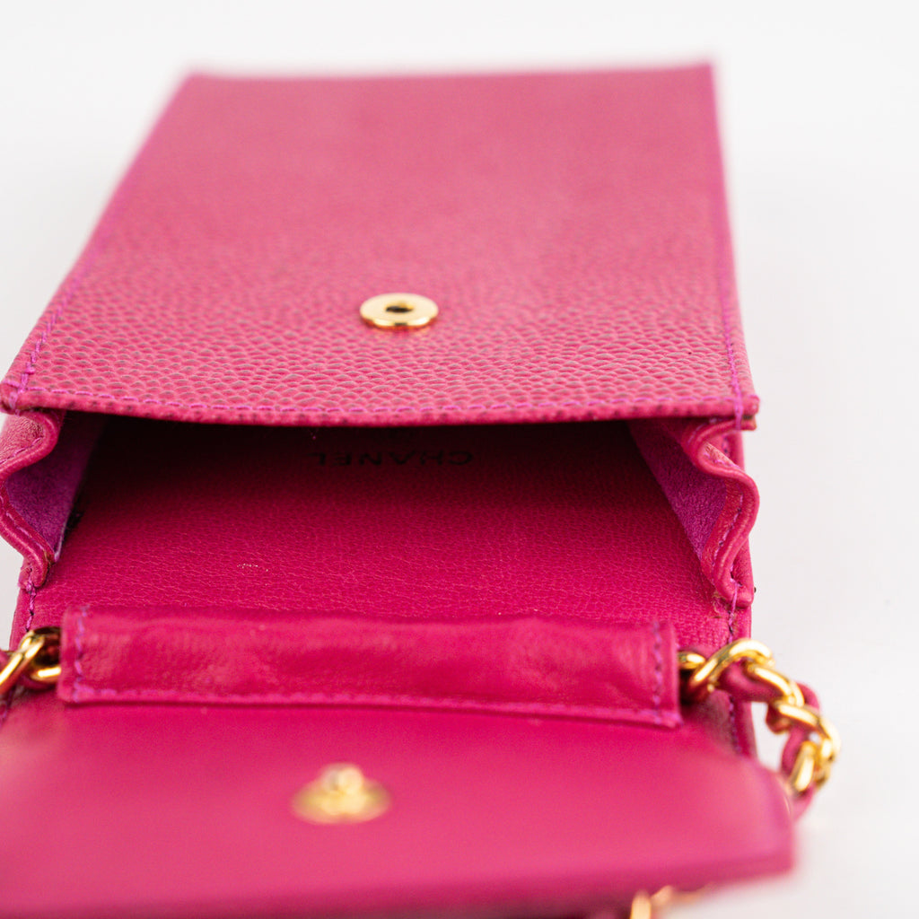 Chanel Vintage Vertical Caviar Pink Crossbody