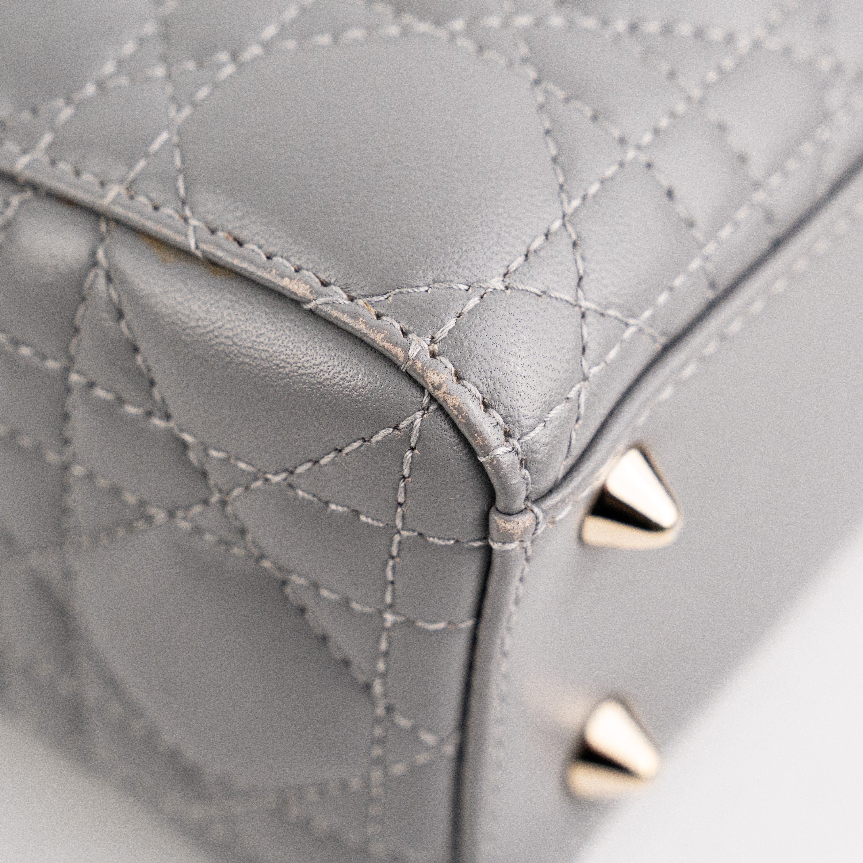 Lady Dior Small ABC Lambskin Grey