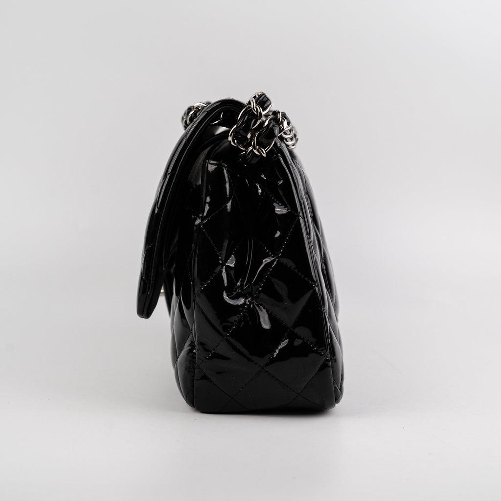 Chanel Jumbo Flap Patent Black