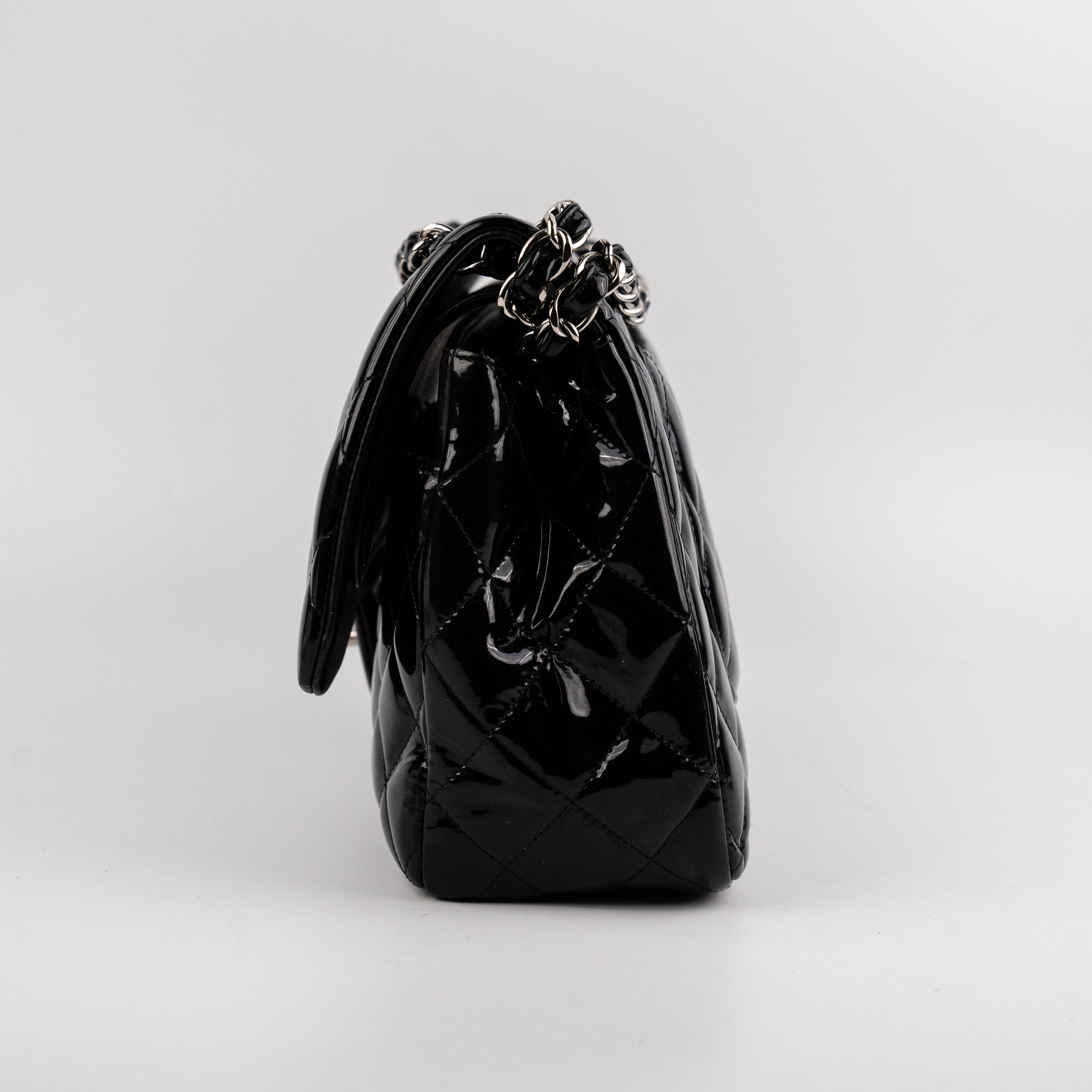 Chanel Jumbo Flap Patent Black