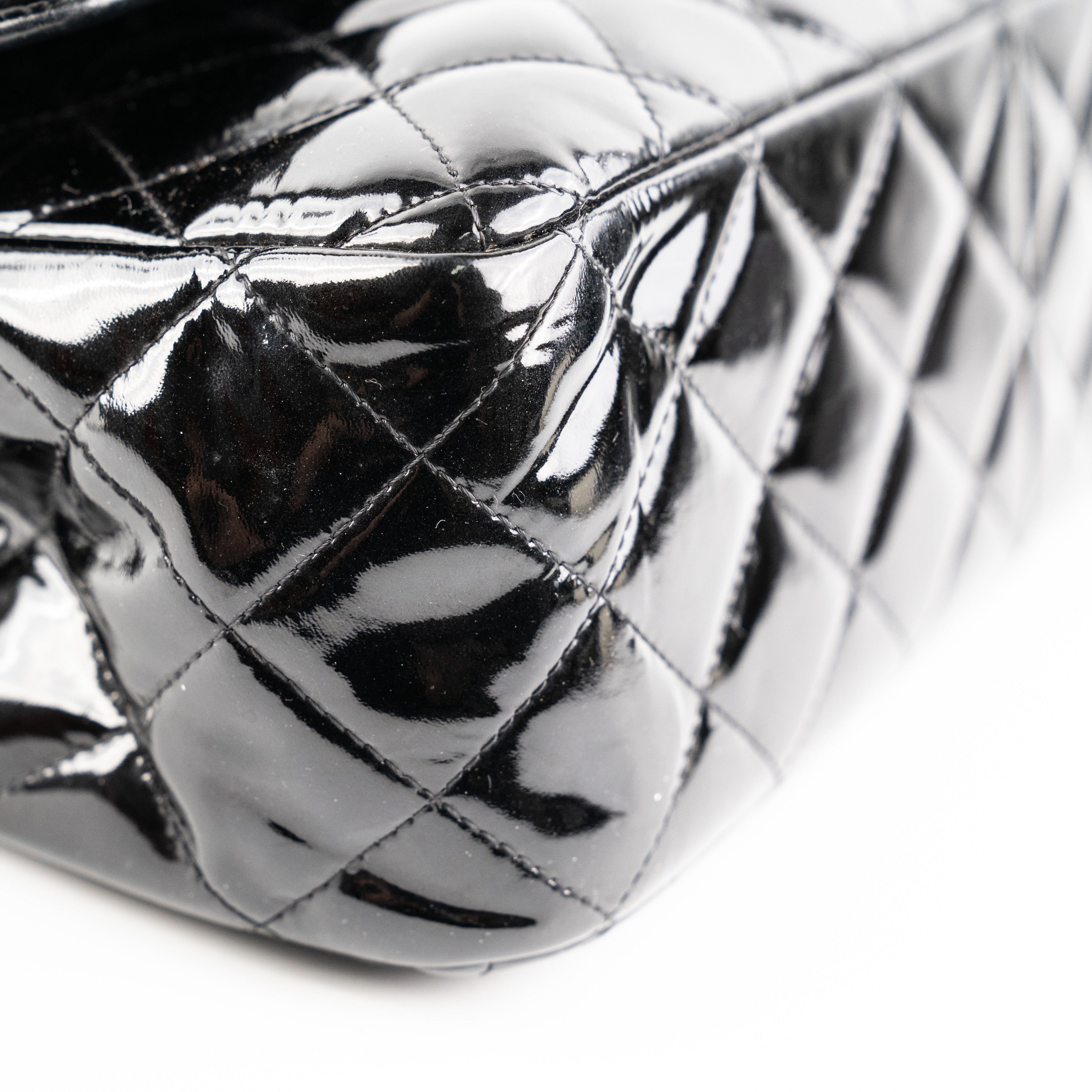 Chanel Jumbo Flap Patent Black