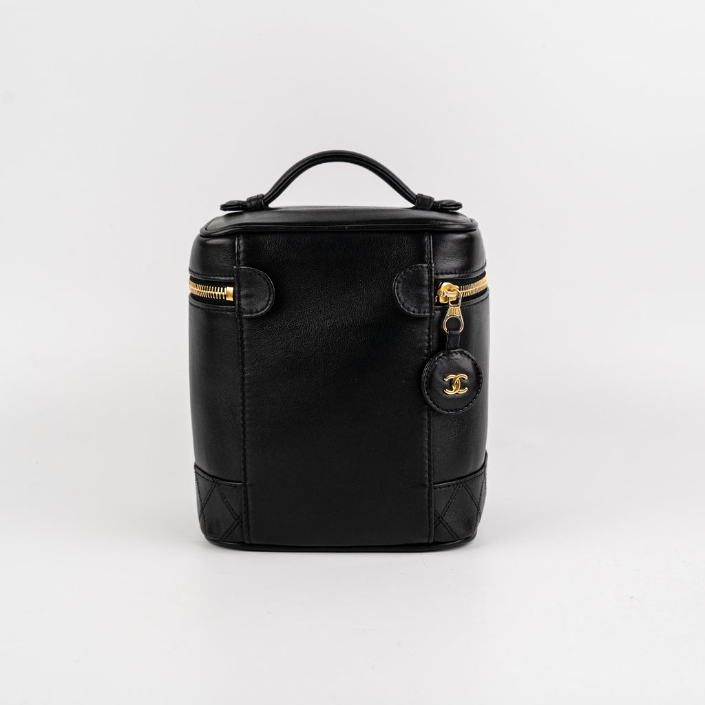 Chanel Vintage Vanity Leather Black
