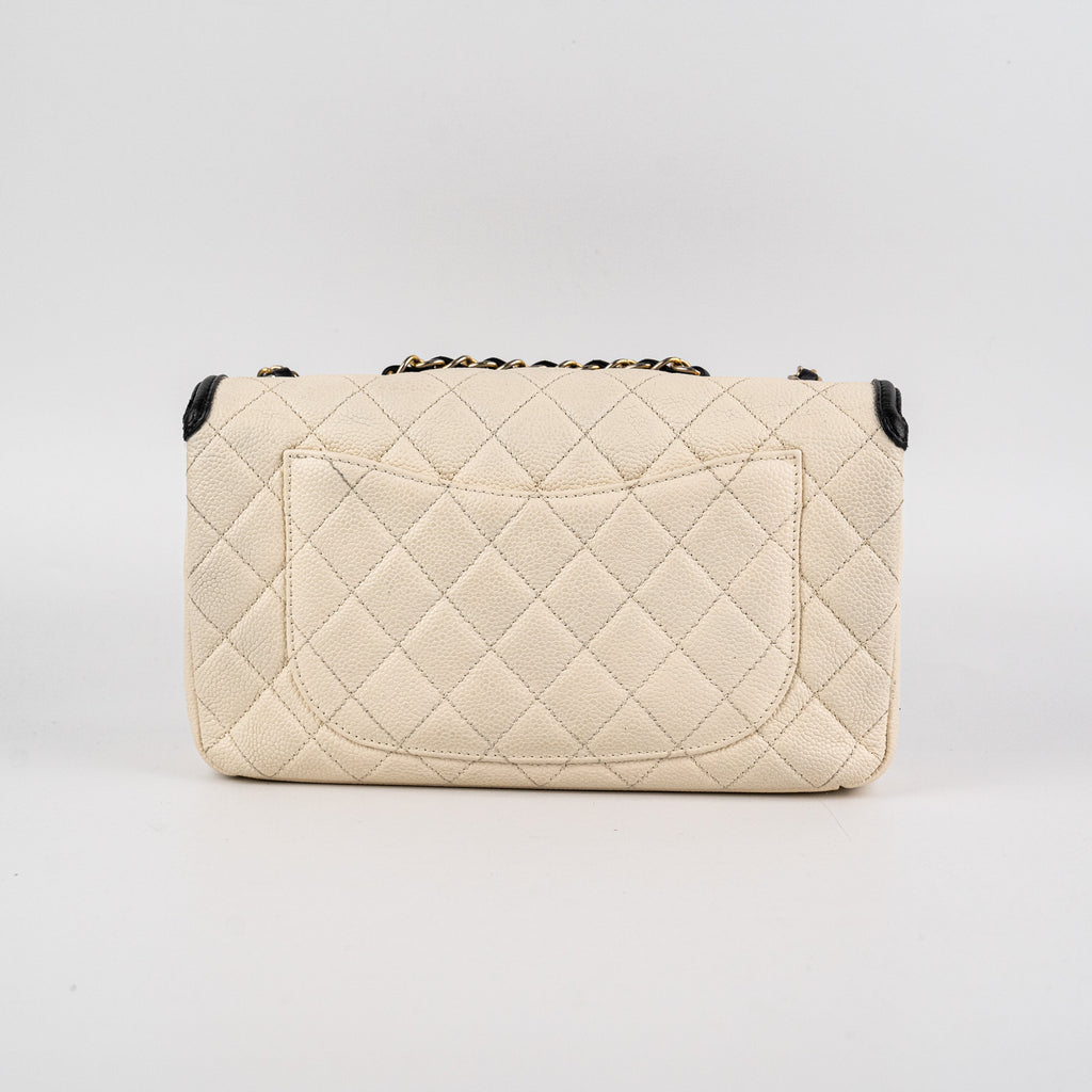 Chanel Filigree Caviar Flap Cream