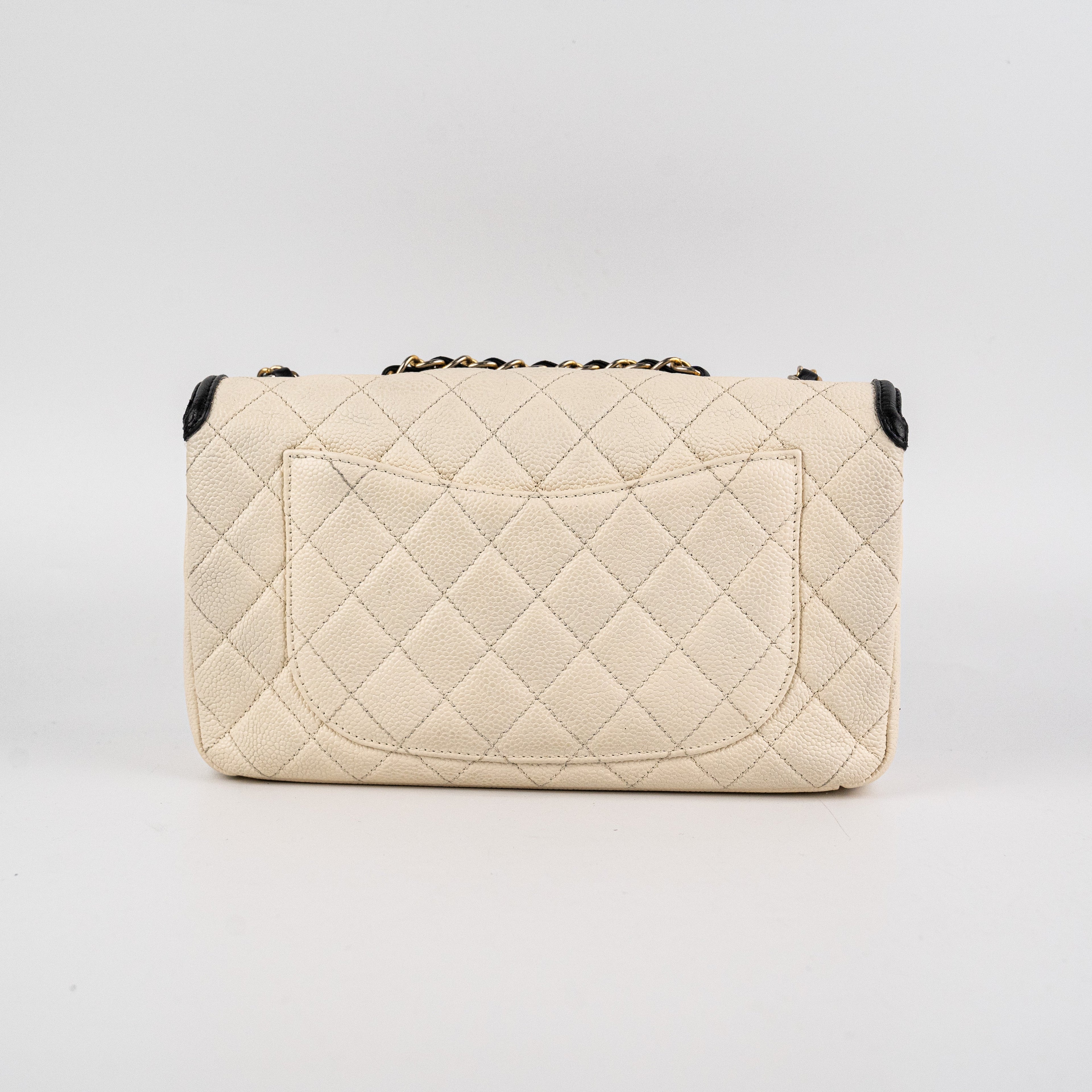 Chanel Filigree Caviar Flap Cream