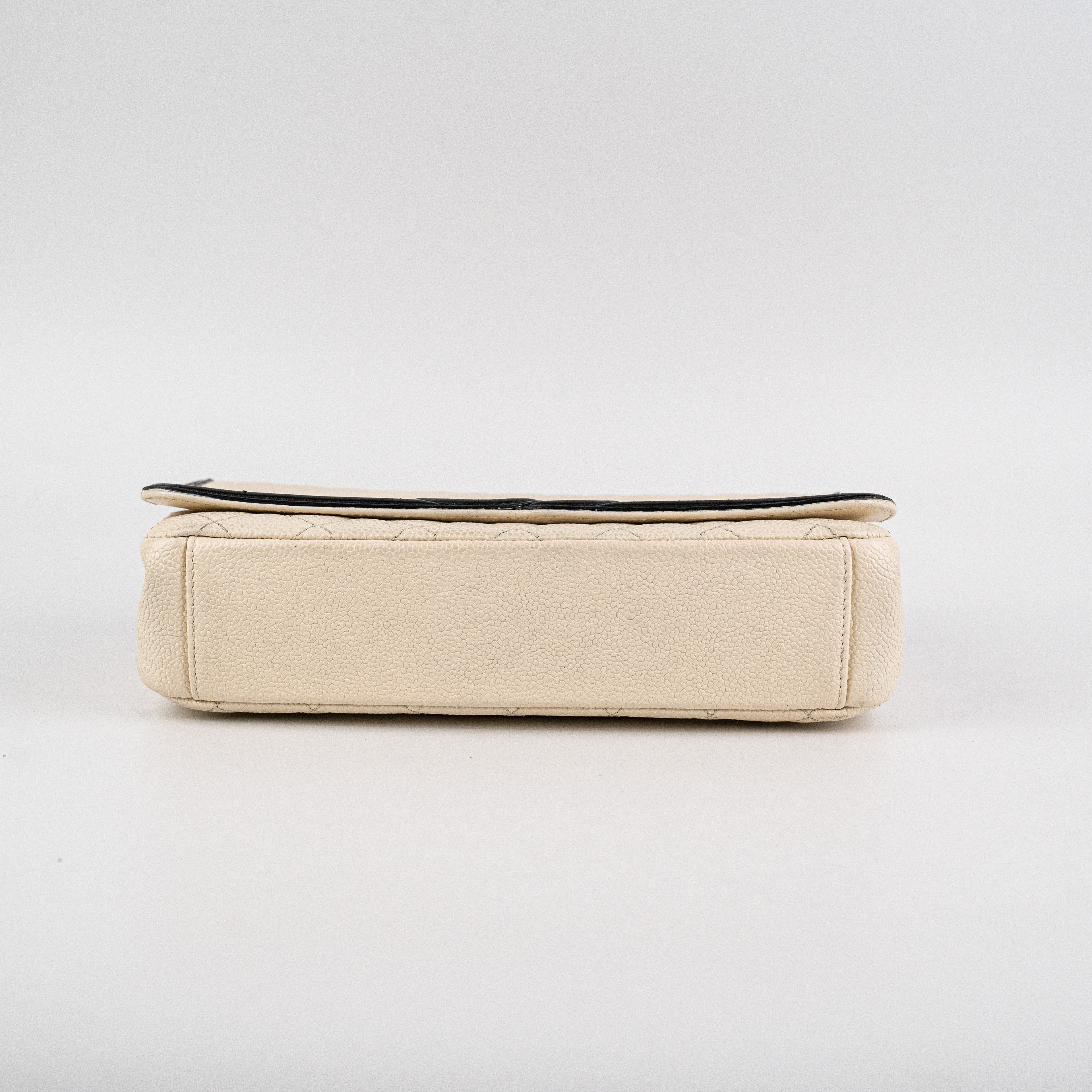 Chanel Filigree Caviar Flap Cream