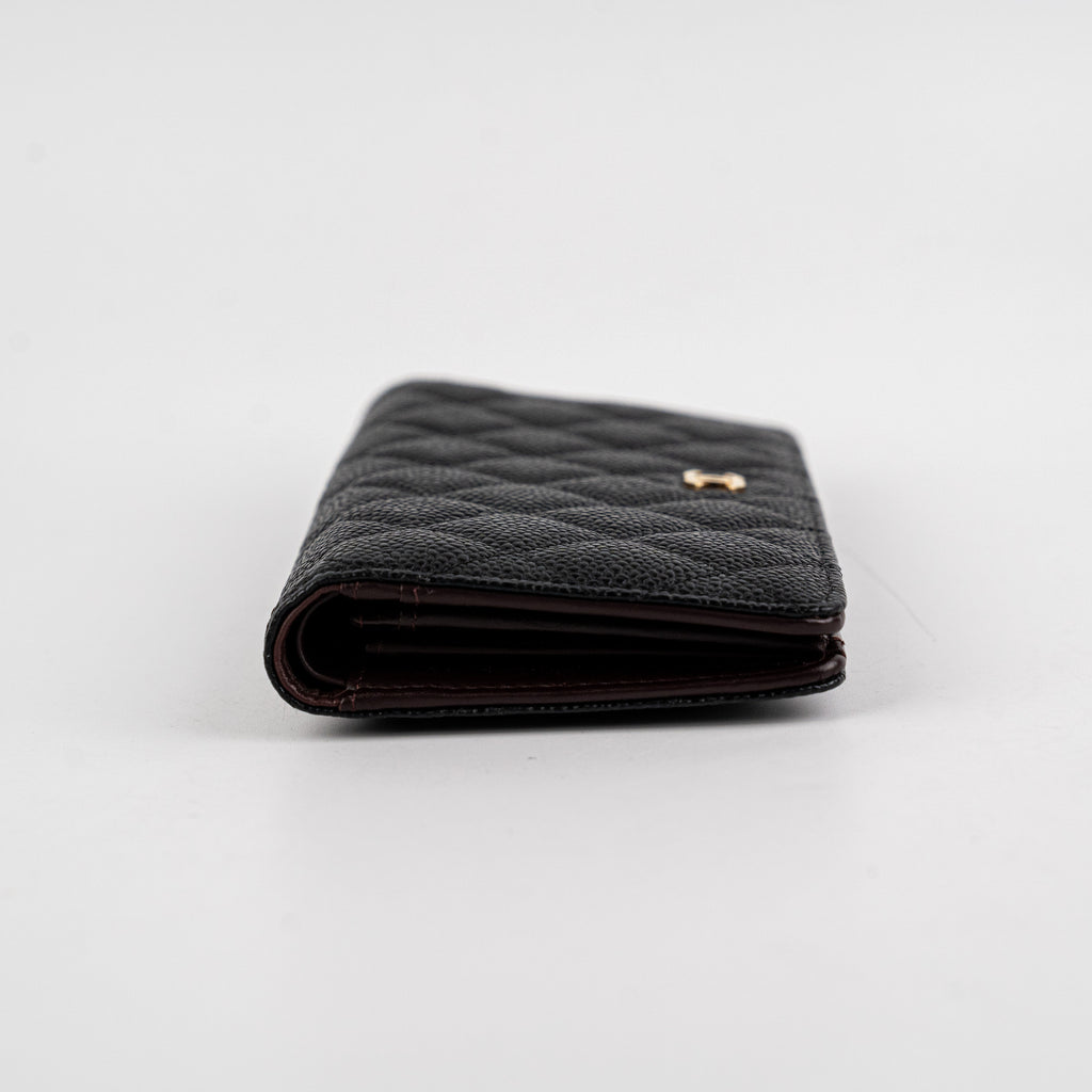 Chanel Long Wallet Caviar Black