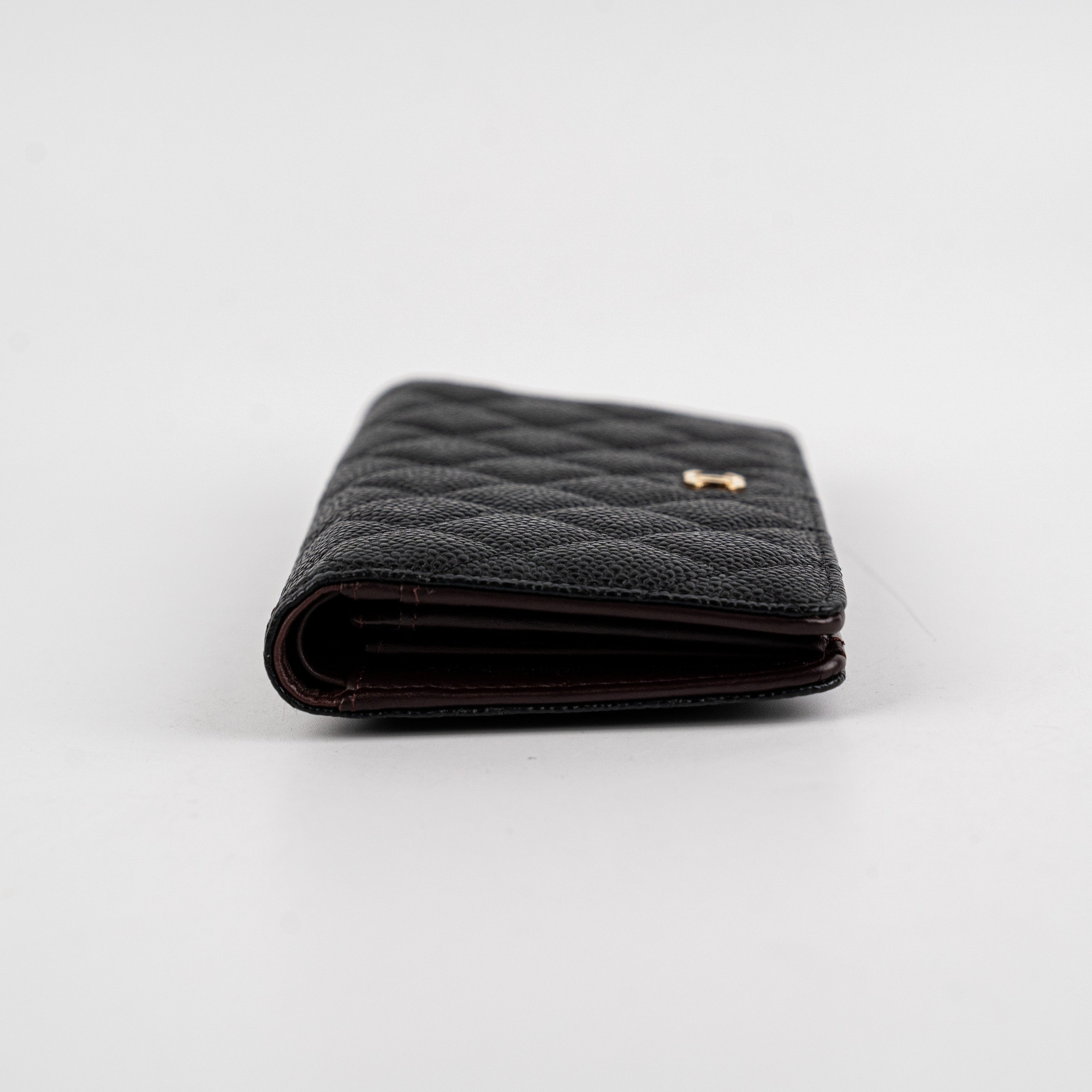 Chanel Long Wallet Caviar Black