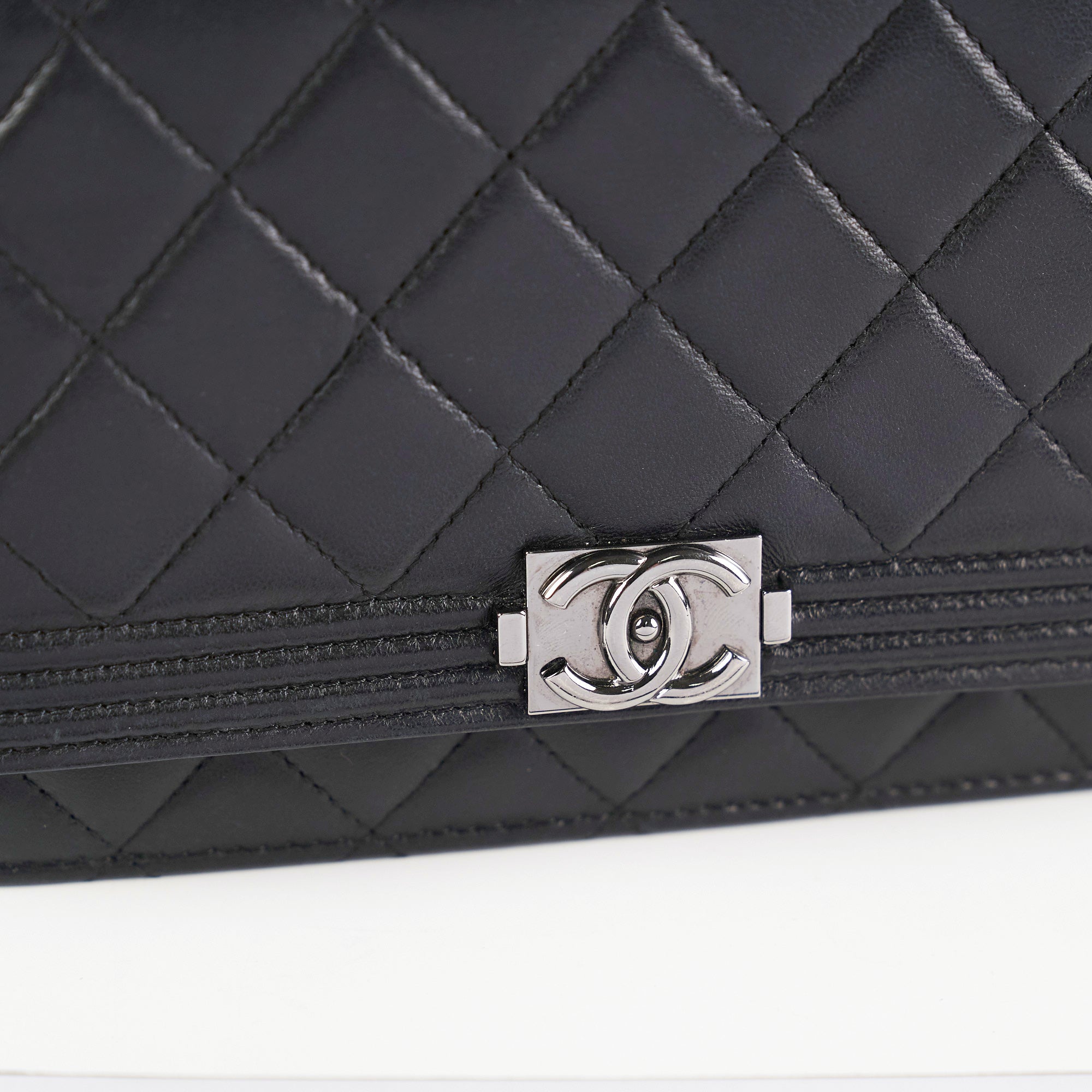Chanel Boy Wallet On Chain WOC Lambskin Black