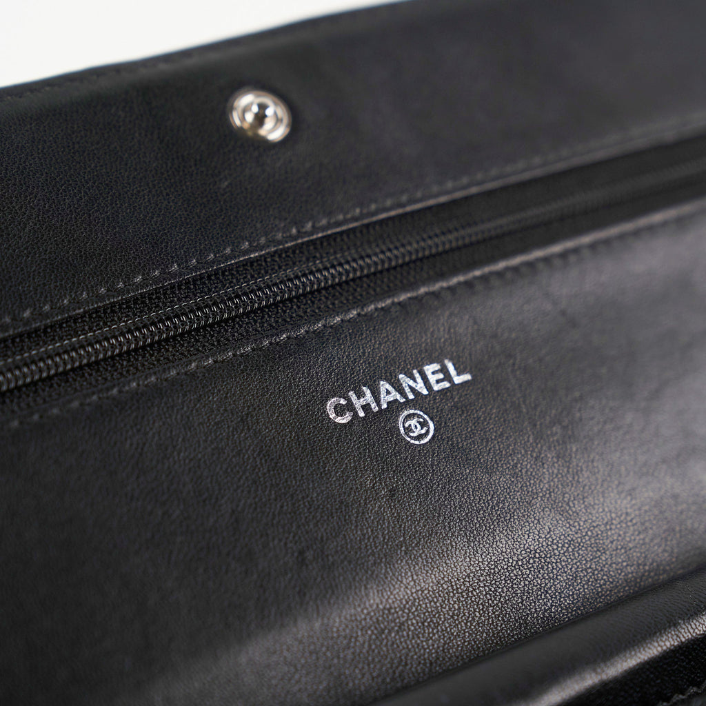 Chanel Boy Wallet On Chain WOC Lambskin Black