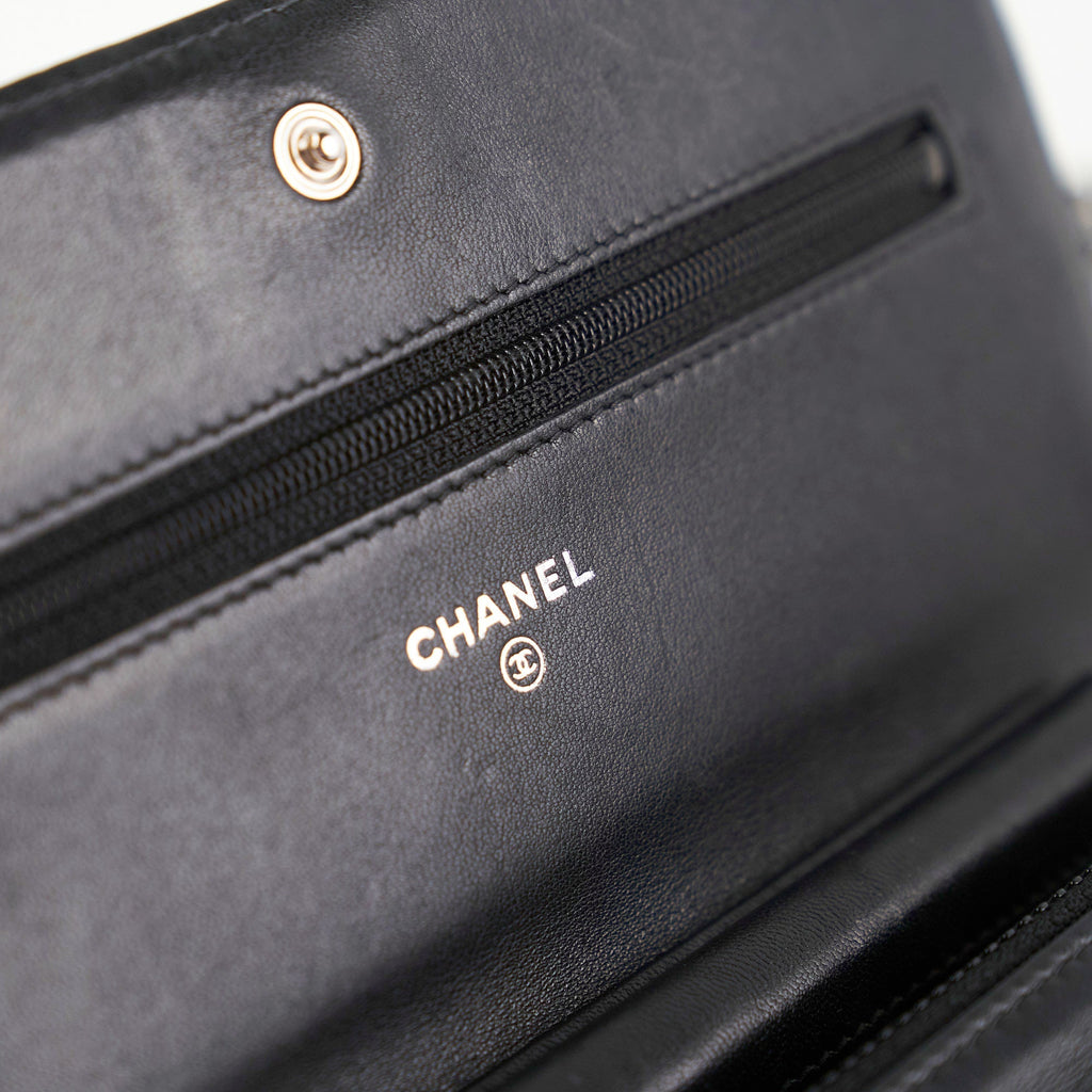 Chanel Boy Wallet On Chain WOC Lambskin Black