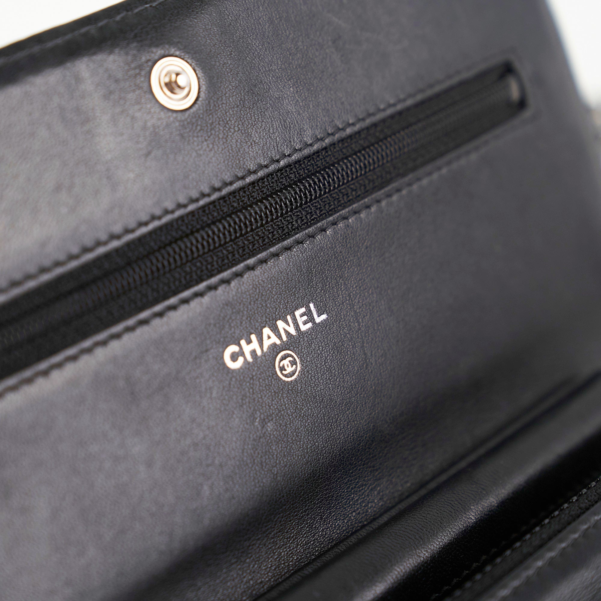 Chanel Boy Wallet On Chain WOC Lambskin Black
