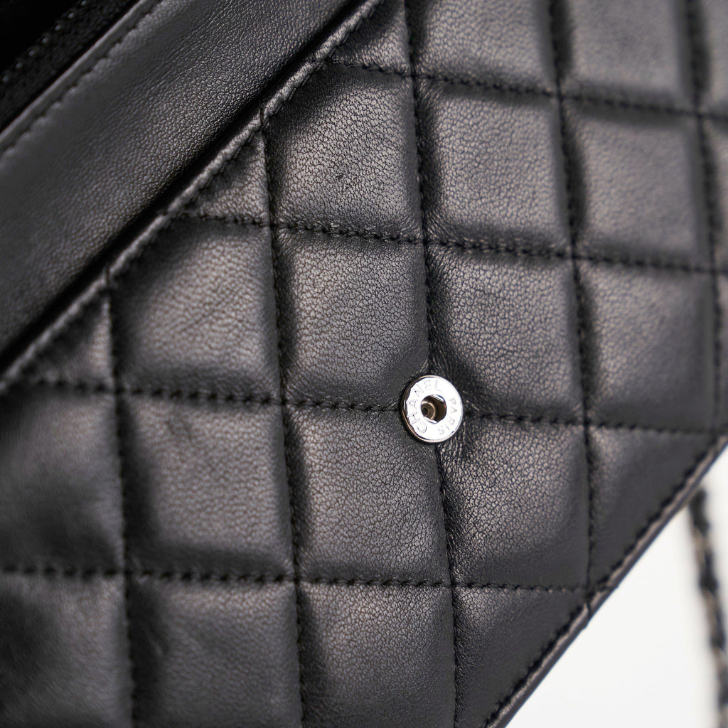 Chanel Boy Wallet On Chain WOC Lambskin Black