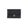 Chanel Caviar Flap Card Holder Black