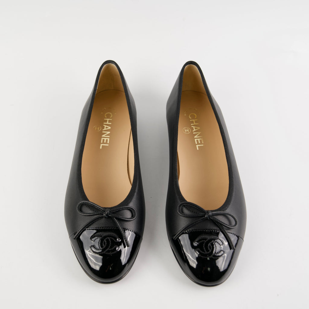 Chanel Ballet Flats Size 40 Black
