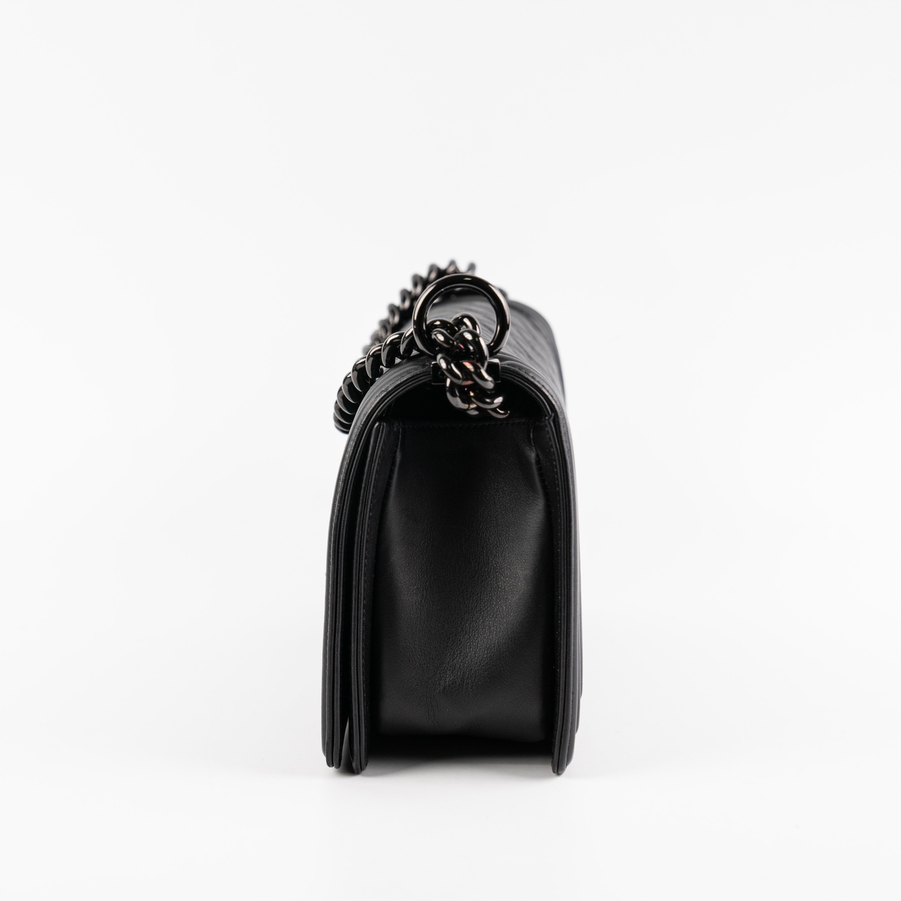 Chanel Old Medium Boy So Black Shoulder Bag