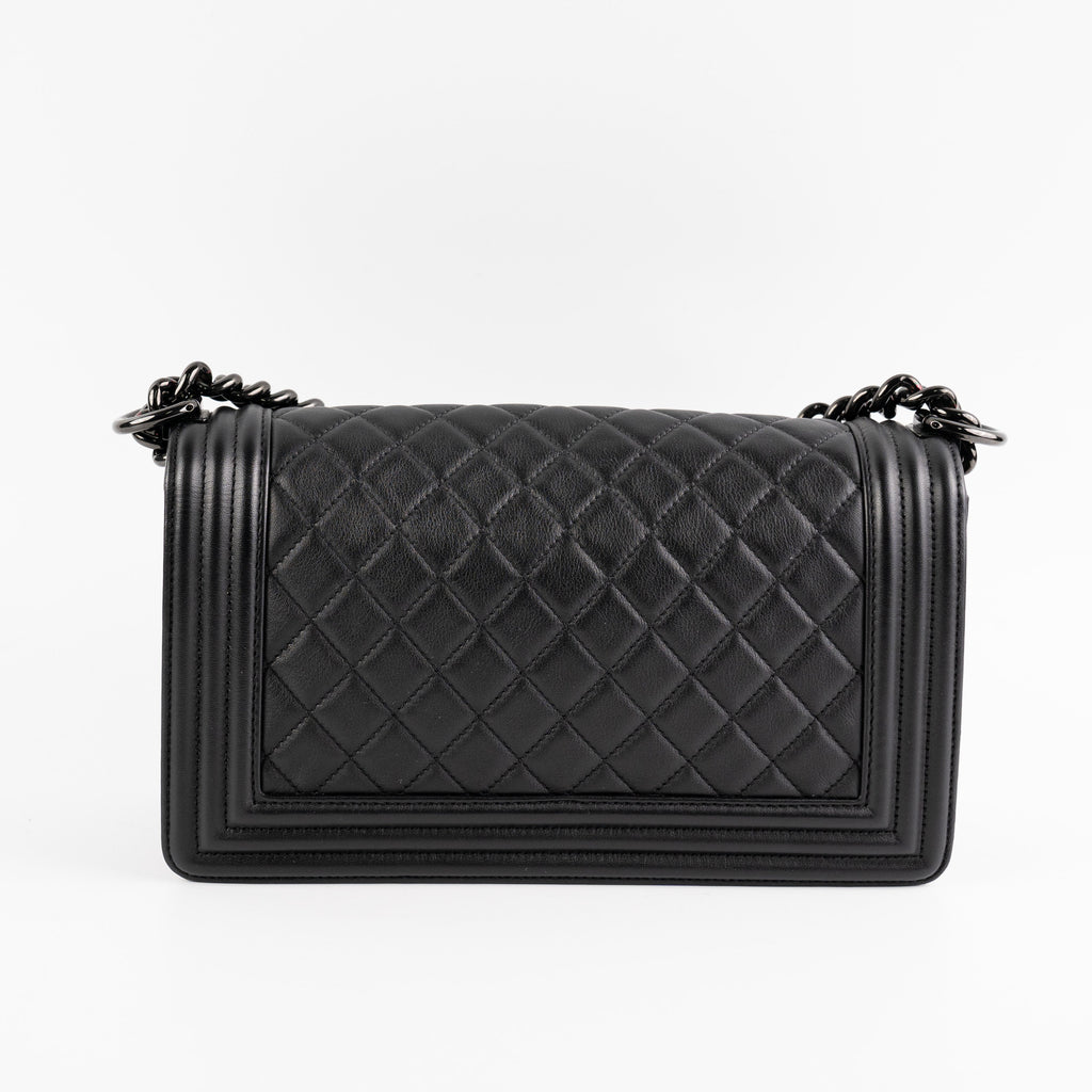 Chanel Old Medium Boy So Black Shoulder Bag